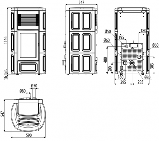 Piecyk na pelet Suite Comfort Air 12 kW - MCZ